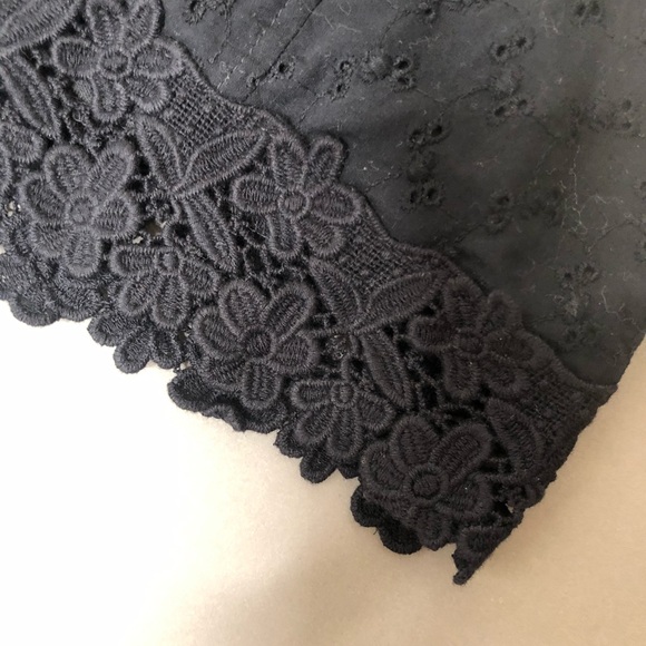 Forever 21 black bustier eyelet crop top NWT M - Picture 4 of 5